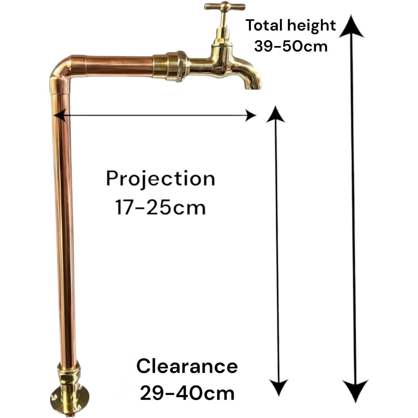 Bespoke XL Size Vintage Style Handmade Copper and Brass Kitchen Tap (T57)