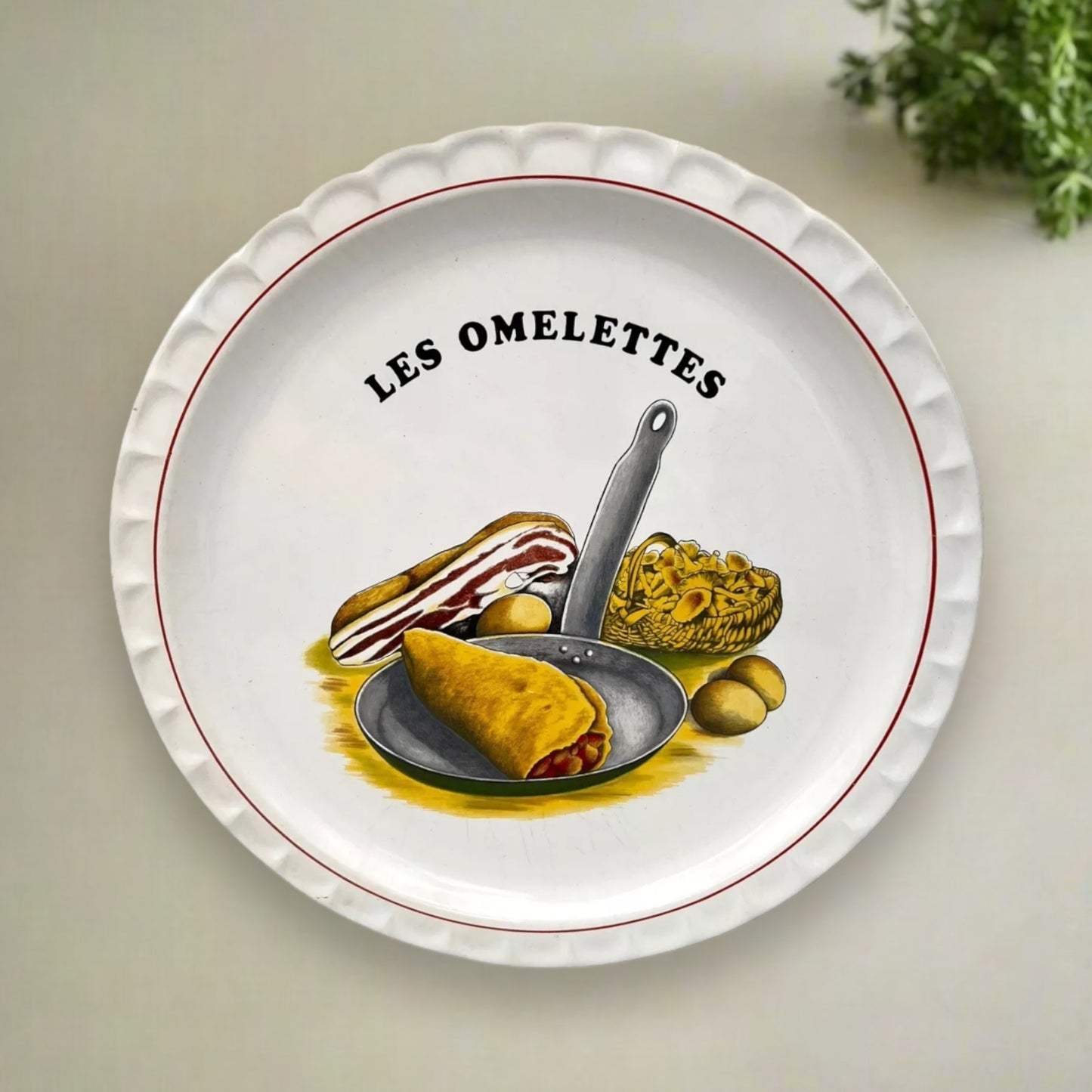 large French omelette serving platter farmhouse kitchen French tableware serve ware for sale from All Things French Store
