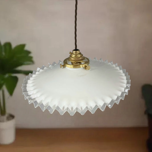 Vintage Glass Ceiling Light for Living Room, French Pendant Hanging Lamps (A67)