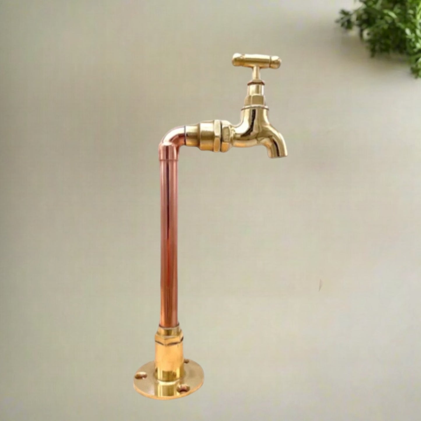 Vintage Style Brass and Copper Camper Tap, Bathroom Tap, Brass Cloakroom Tap (T36)