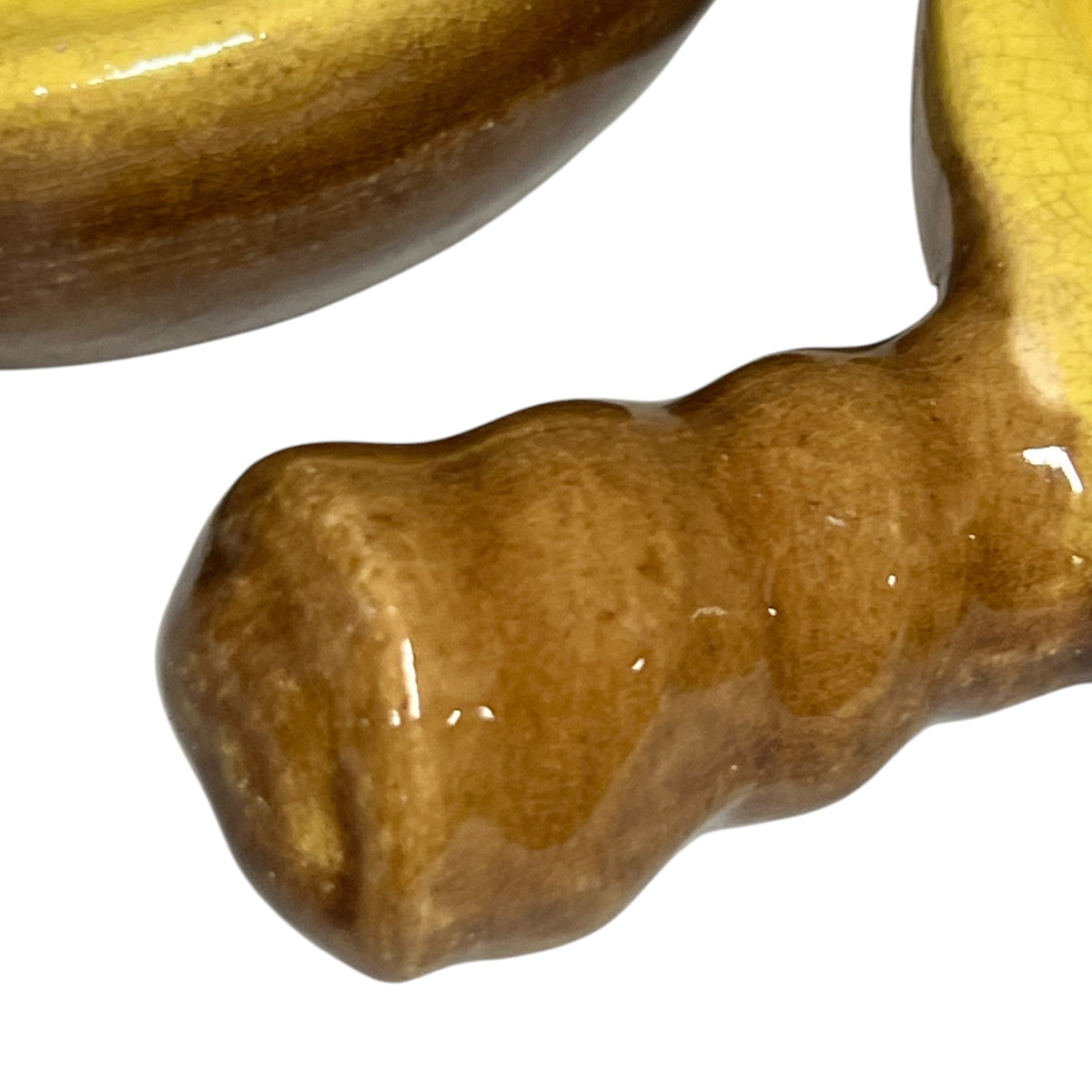 handle of a snail plate on a white background 