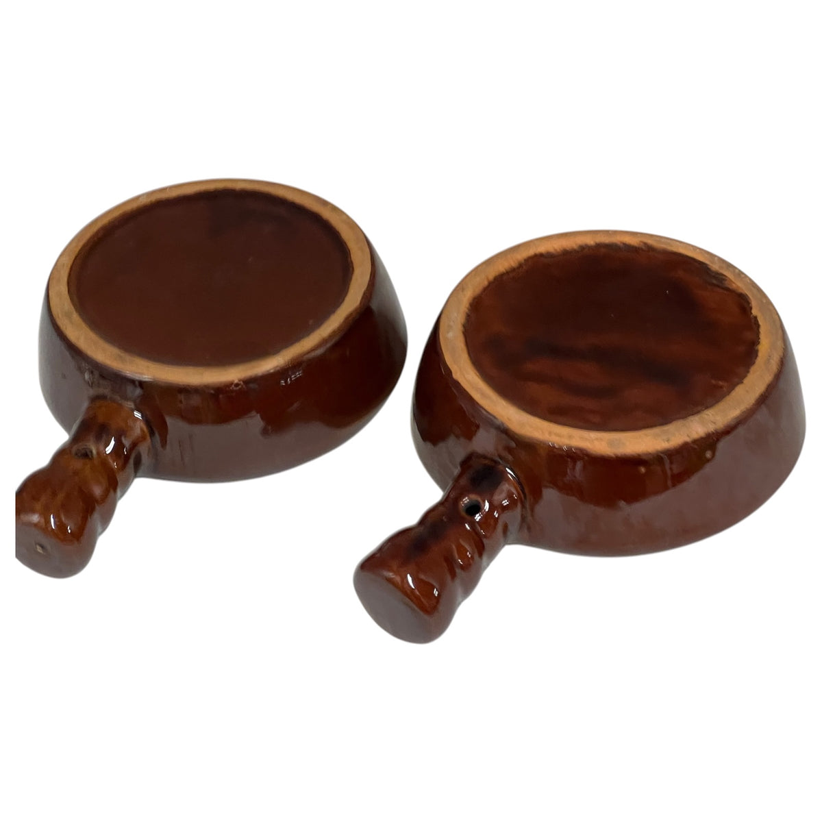 Underside of French ceramic snail plates 