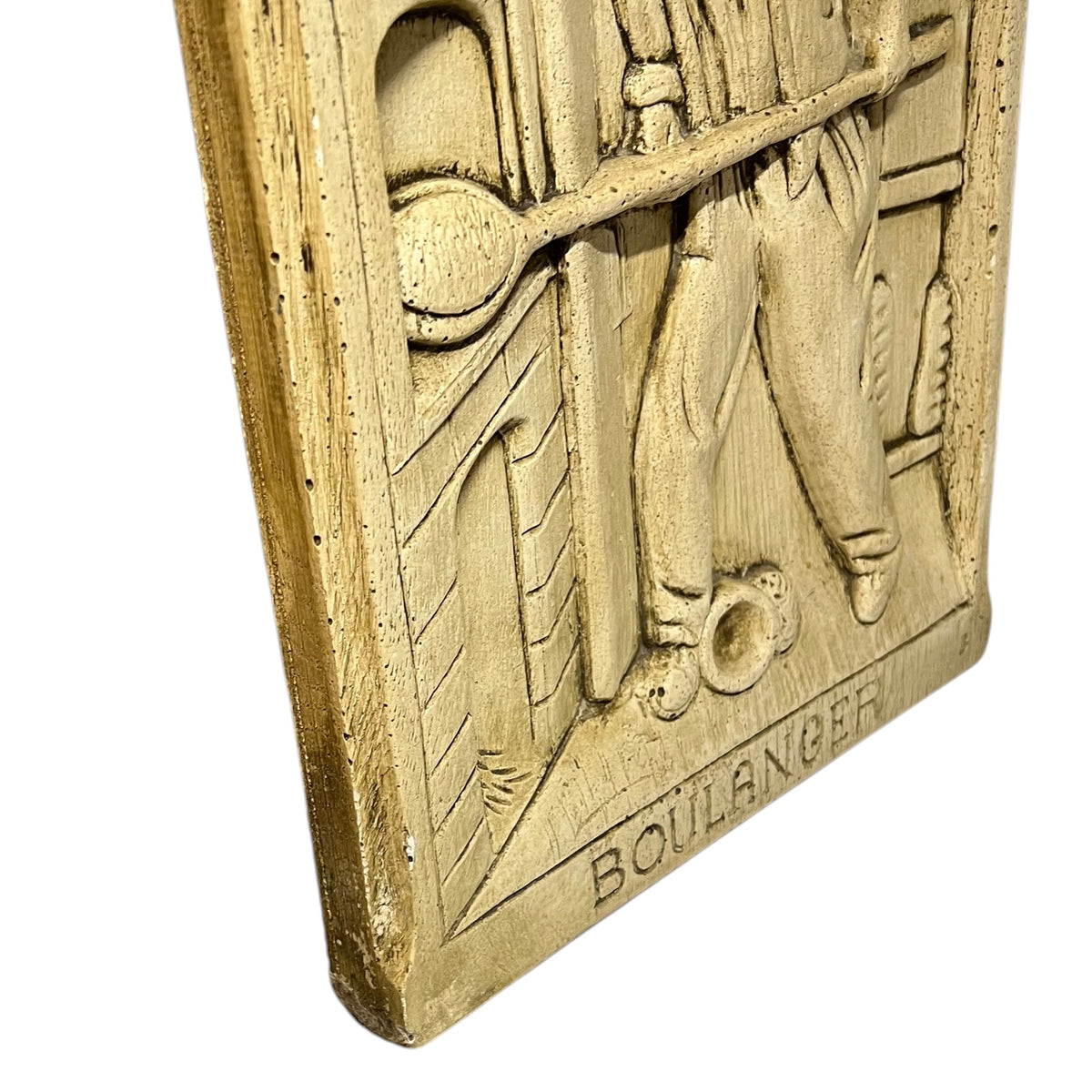 Vintage French Boulanger Baker Wall Plaque – 3D Relief Bakery Kitchen Wall Art