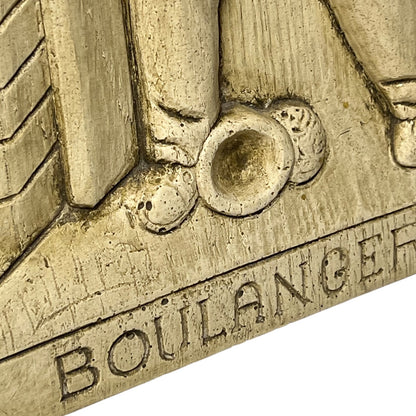 Vintage French Boulanger Baker Wall Plaque – 3D Relief Bakery Kitchen Wall Art