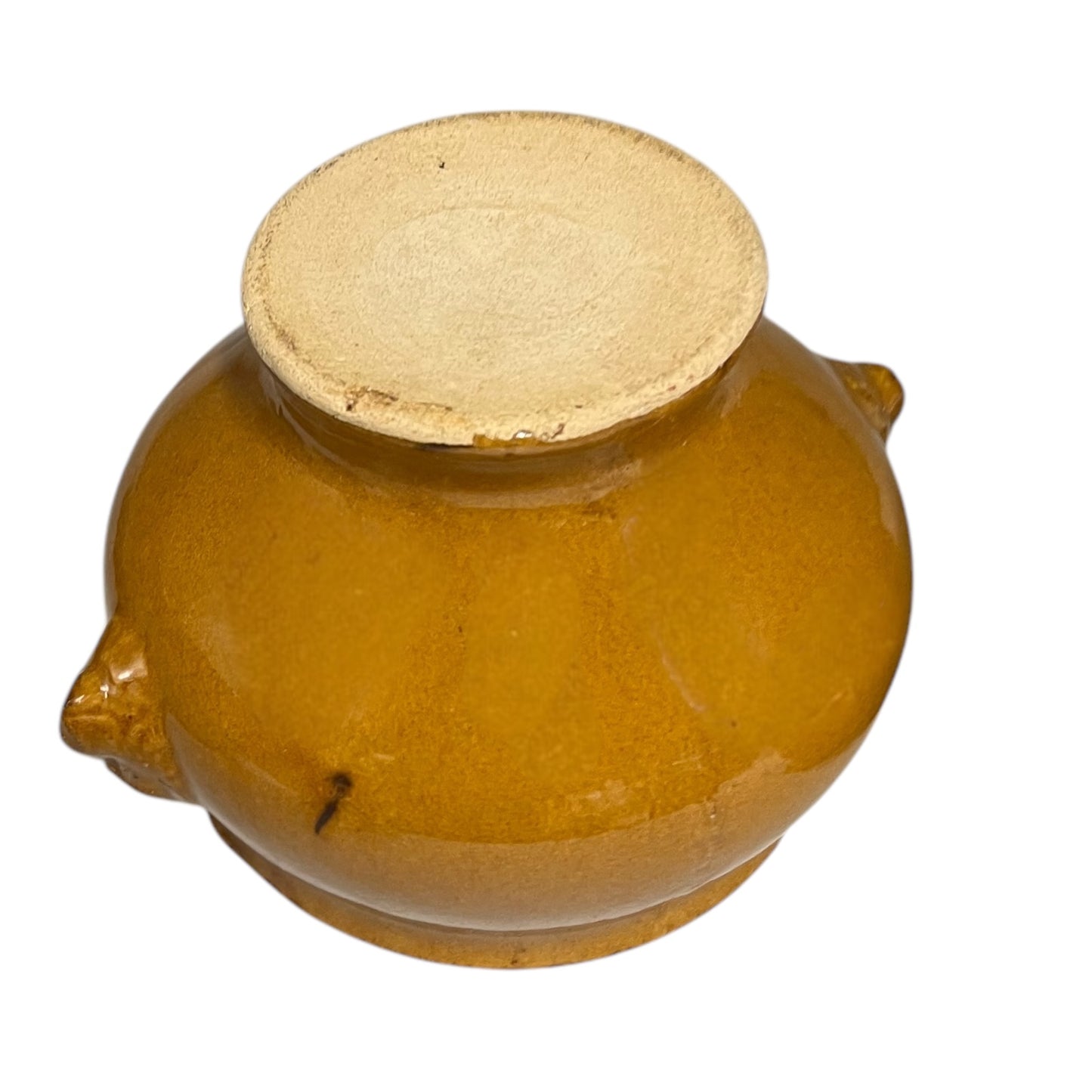 base view of French onion soup bowl