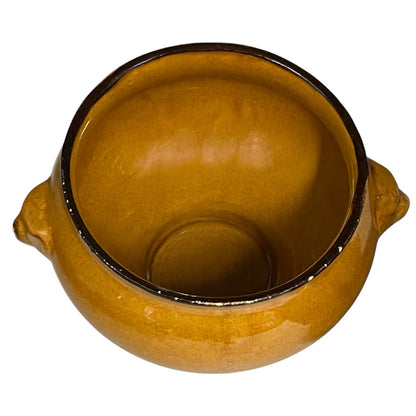 inside view of French onion soup bowl