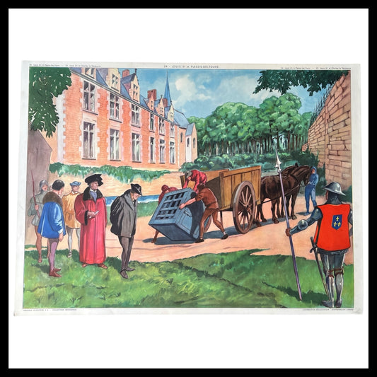French vintage school history double sided poster for sale from All Things French Store
