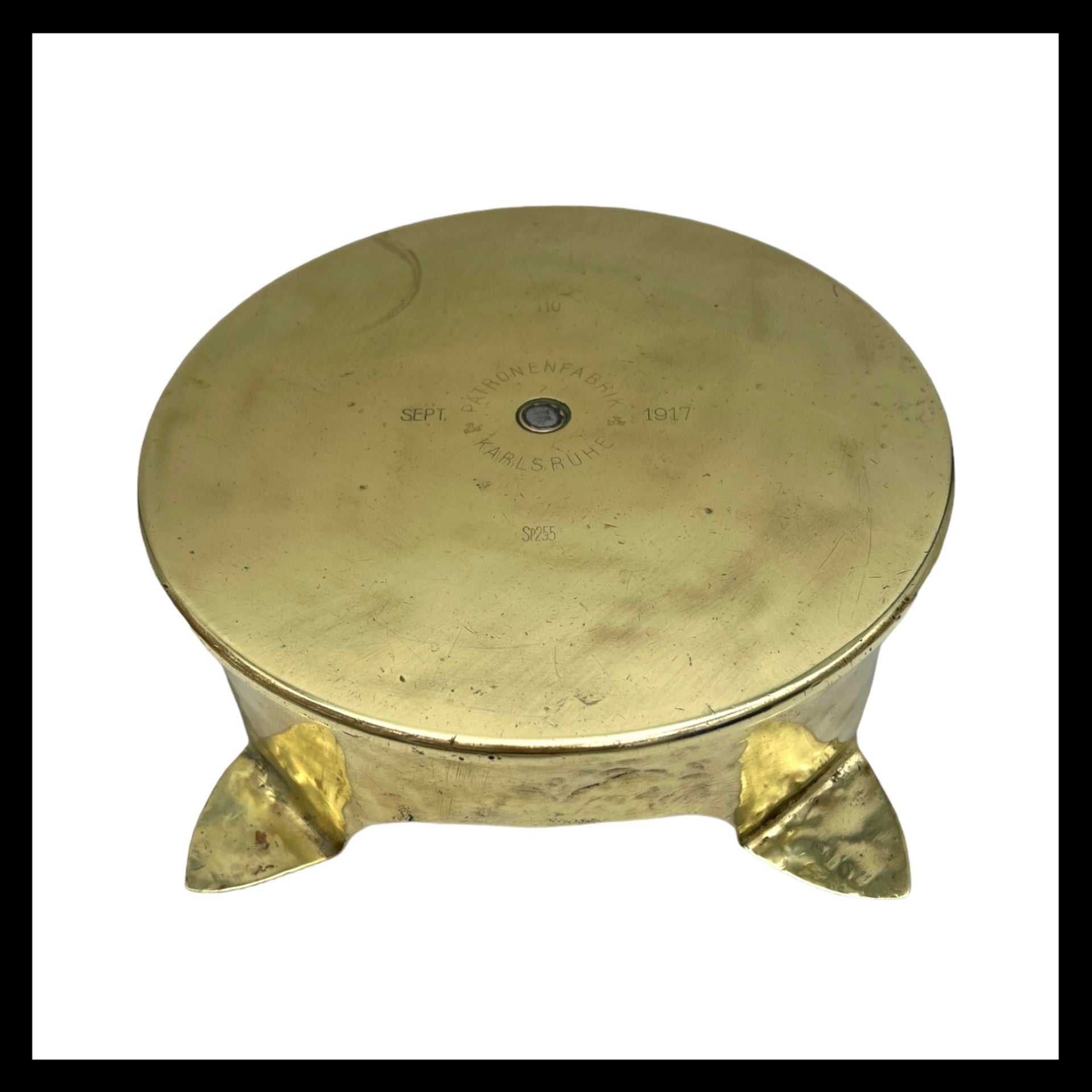 image German WW1 solid brass trench art pot stand sold by All Things French Store