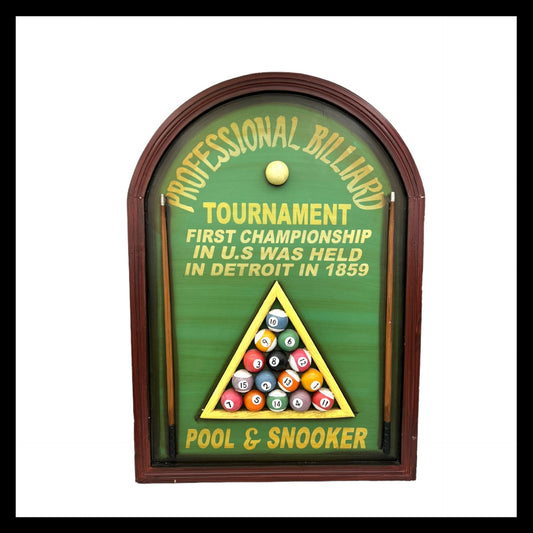 image large billiard snooker wooden 3d sign for mancave sold by All Things French Store