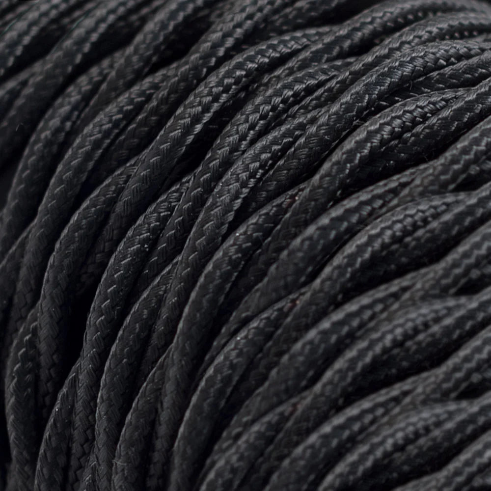 Close-up of black textured fabric with a focus on texture and color.