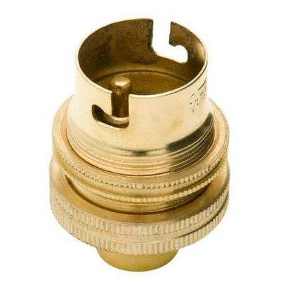 Brass fitting on a white background