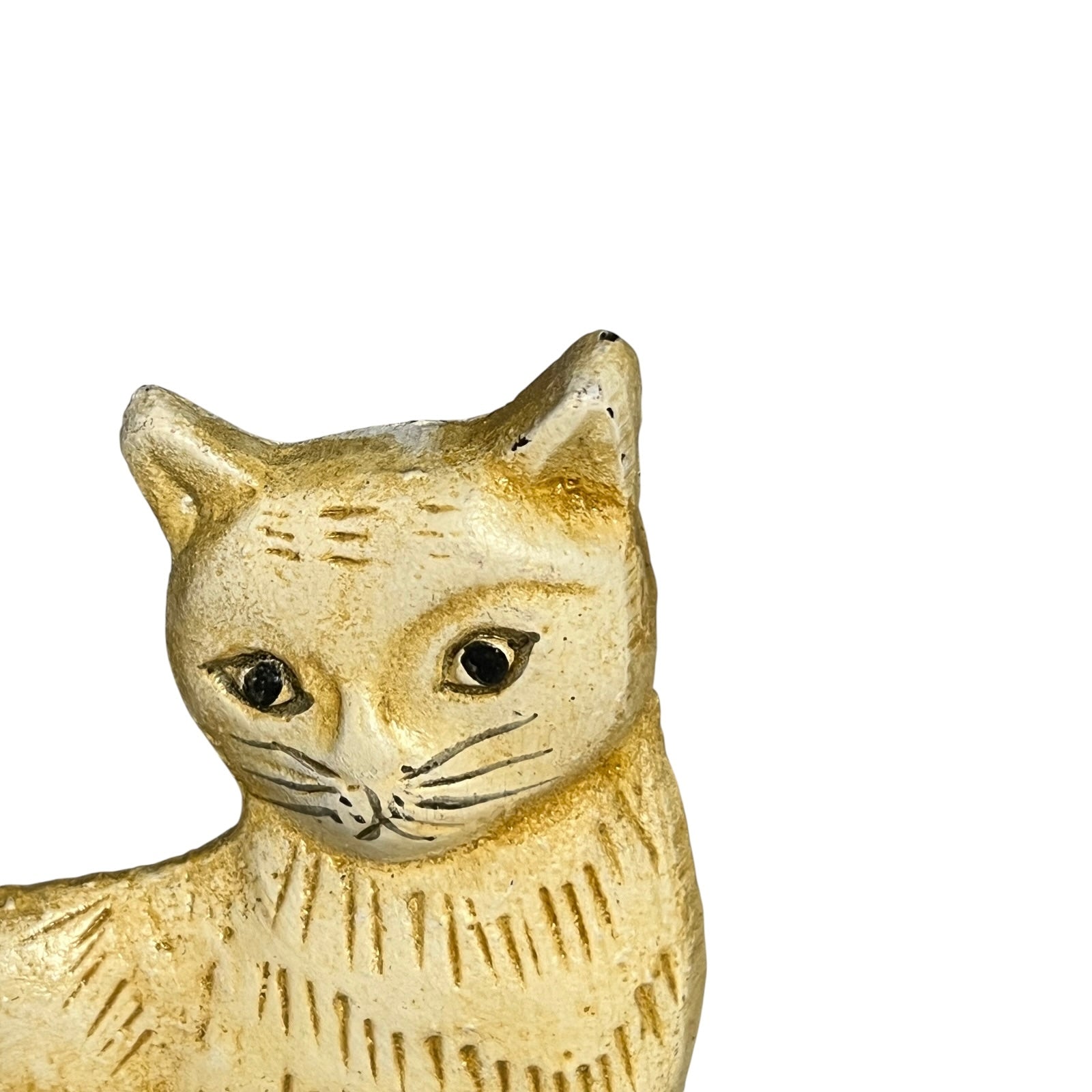 Close up of a cat toiler roll holder on a white background 