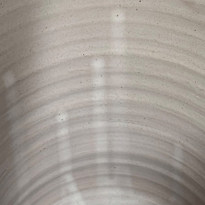 Close-up of a textured ceramic pot inside view