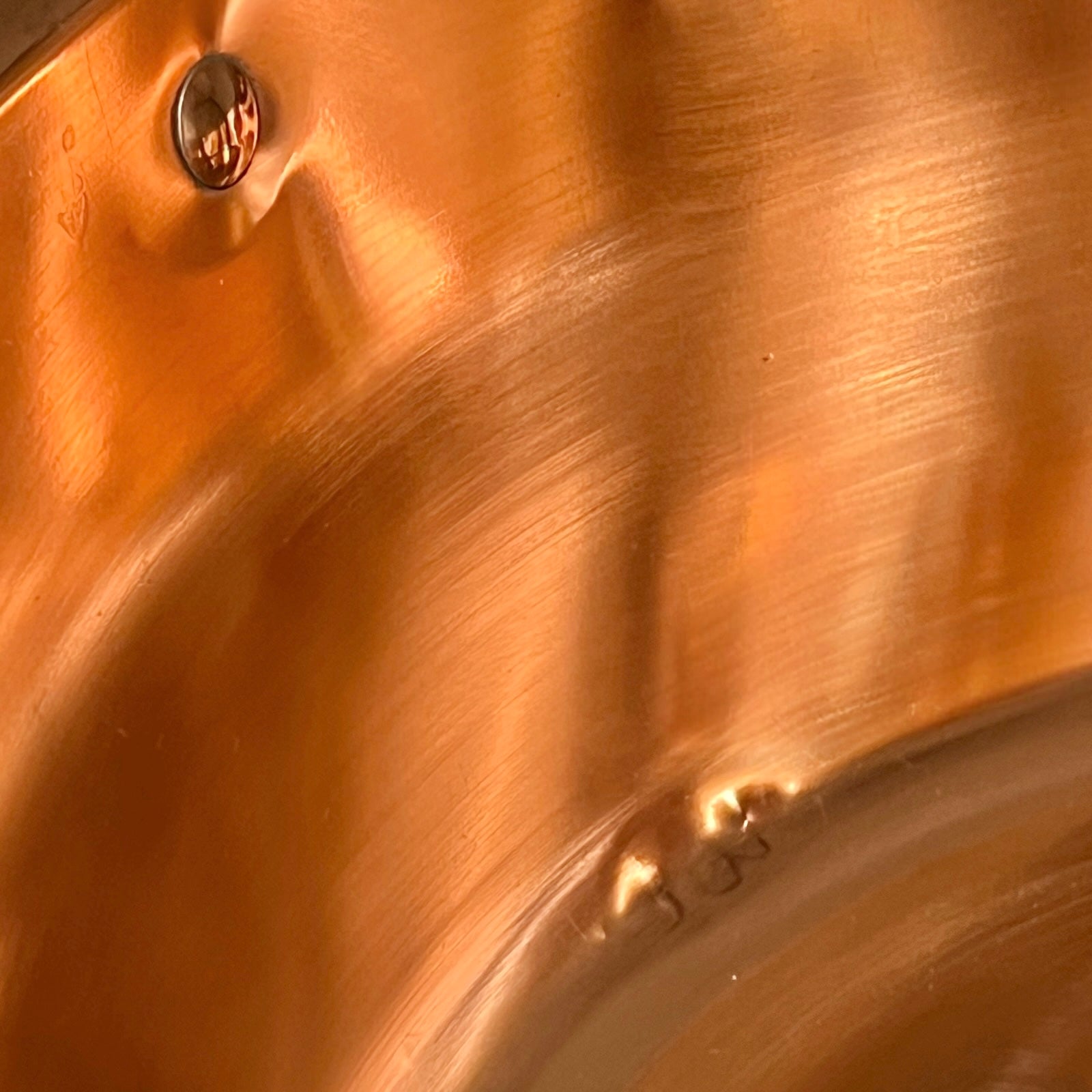 Close-up of a copper sink