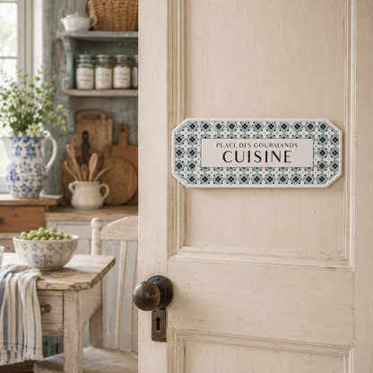 French Metal Door Signs – Bureau, Cuisine, Chambre & Toilettes Shabby Chic Plaques