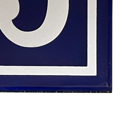 Close-up of a blue and white geometric design