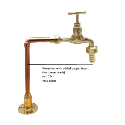 Copper and brass handmade custom size taps sold by All Things French Store