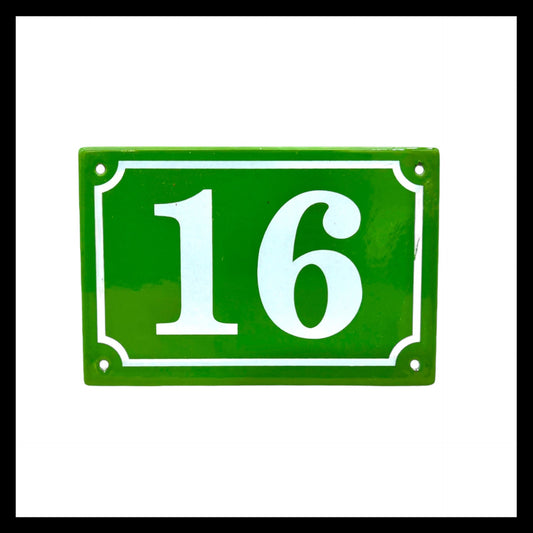 image French green enamel house number 16 sold by All Things French Store