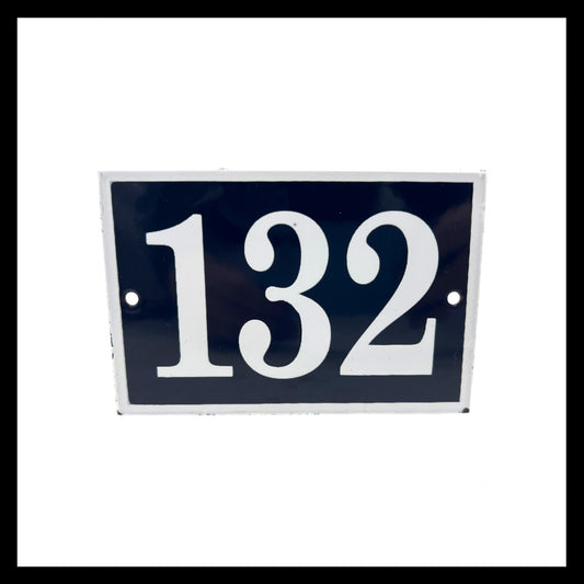 image French enamel door number 132 sold by All Things Fench Store