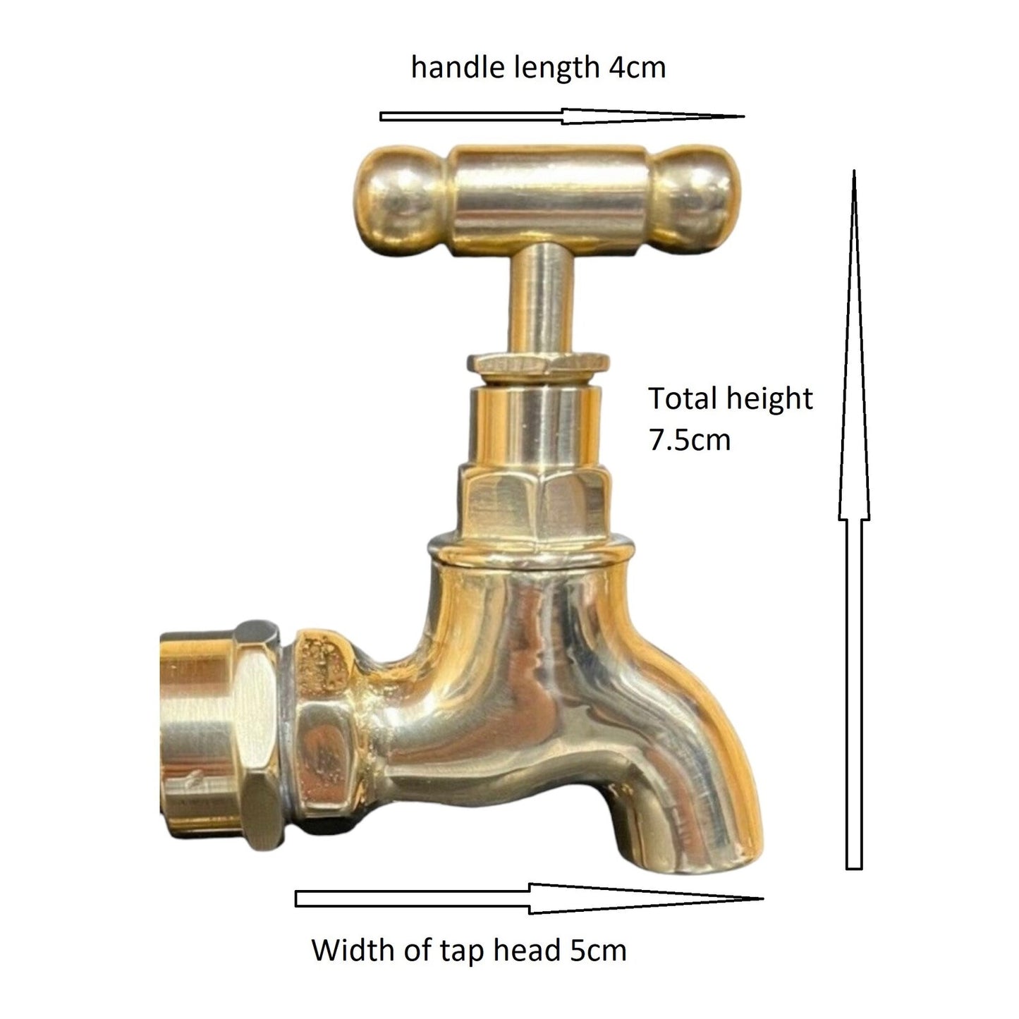 Brass Vintage Style Kitchen or Bathroom Taps, Wall Mounted ideal for Belfast Sink 