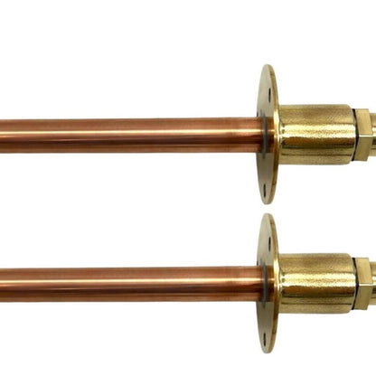 Pair of Vintage Style Wall Mounted Taps, Brass and Copper, Custom Size