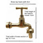 image handmade wall mounted brass tap with detachable nozzle 