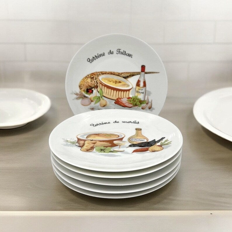 Set of french pate or terrine plates for sale