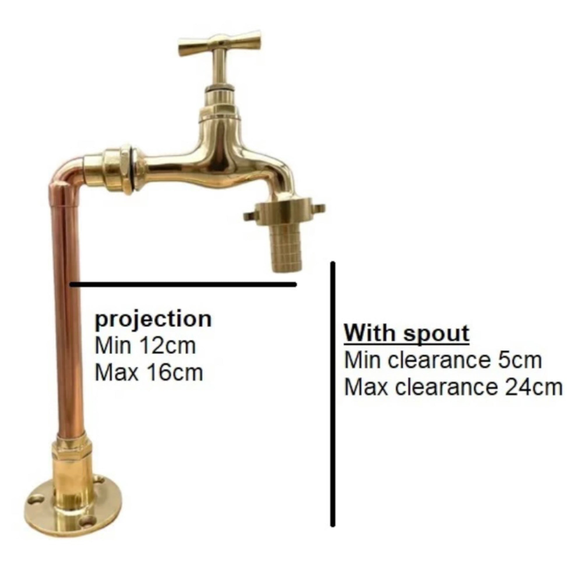 Copper and brass handmade custom size taps sold by All Things French Store