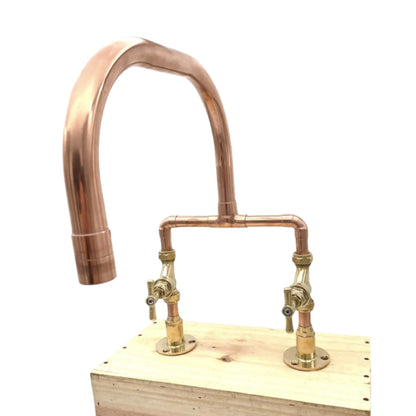 Copper and brass mixer tap set sold by All Things French Store