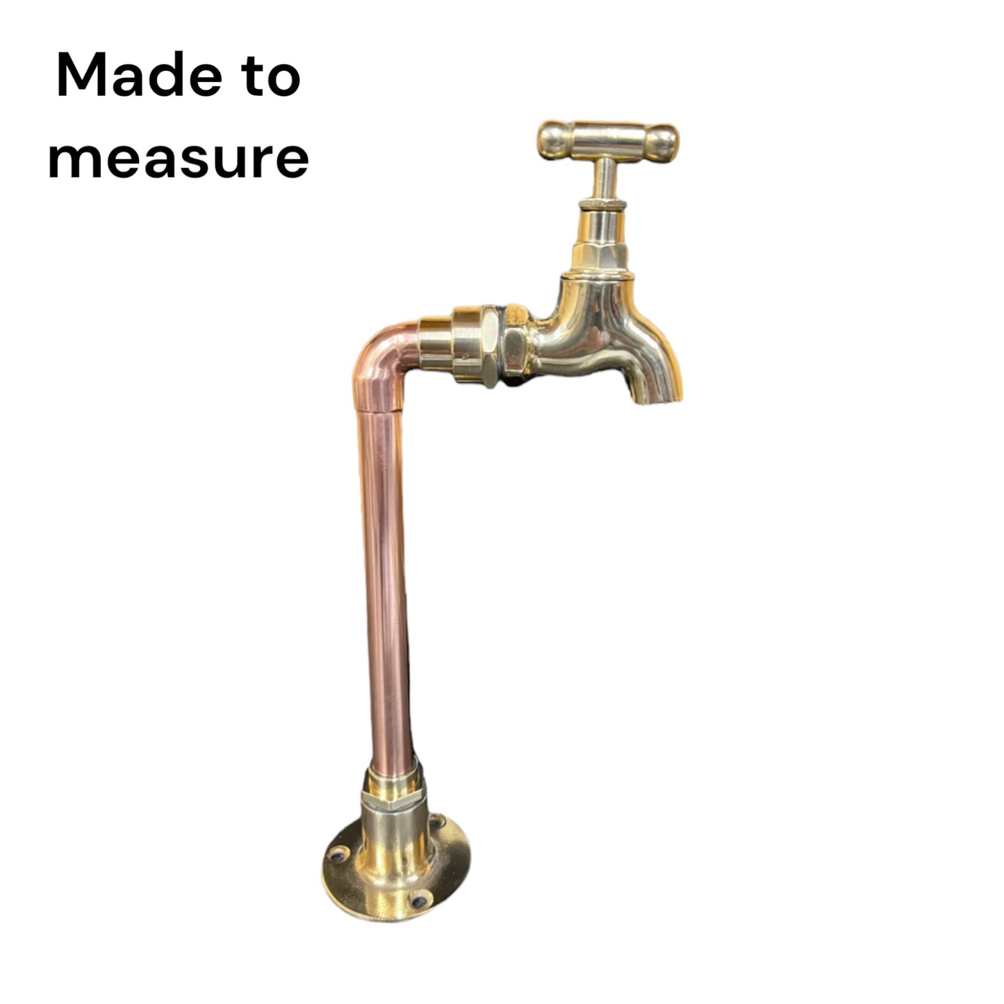 Made to measure small brass tap with copper pipework