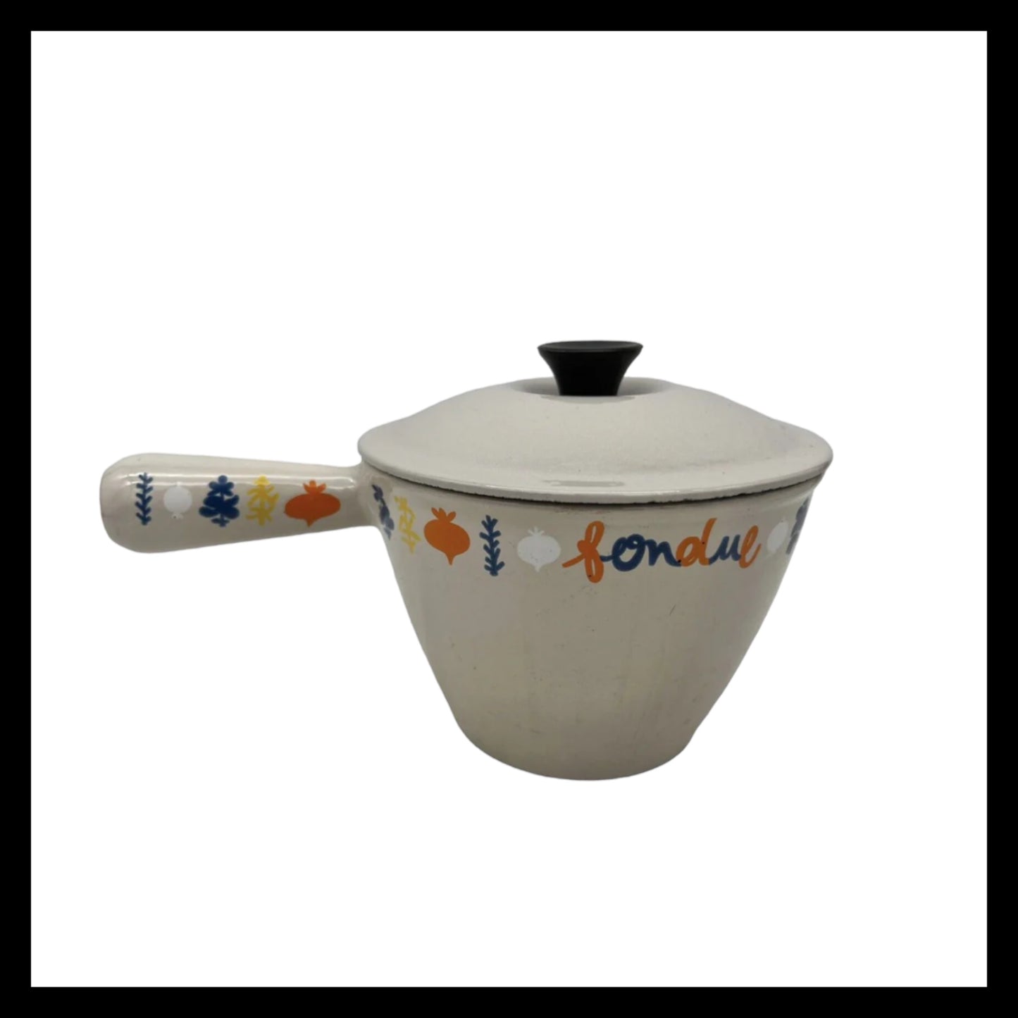image French vintage Le Creuset fondue pot saucepan and lid sold by All Things French Store