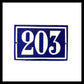 image french vintage enamel house number 203 sold by All Things French Store