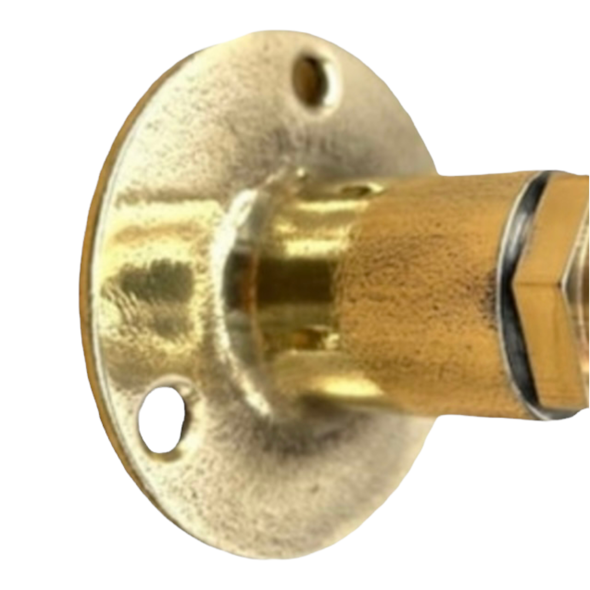 image of brass base plate for copper and brass wall mounted tap
