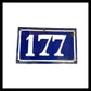 image French vintage enamel house number 177 sold by All Things French Store
