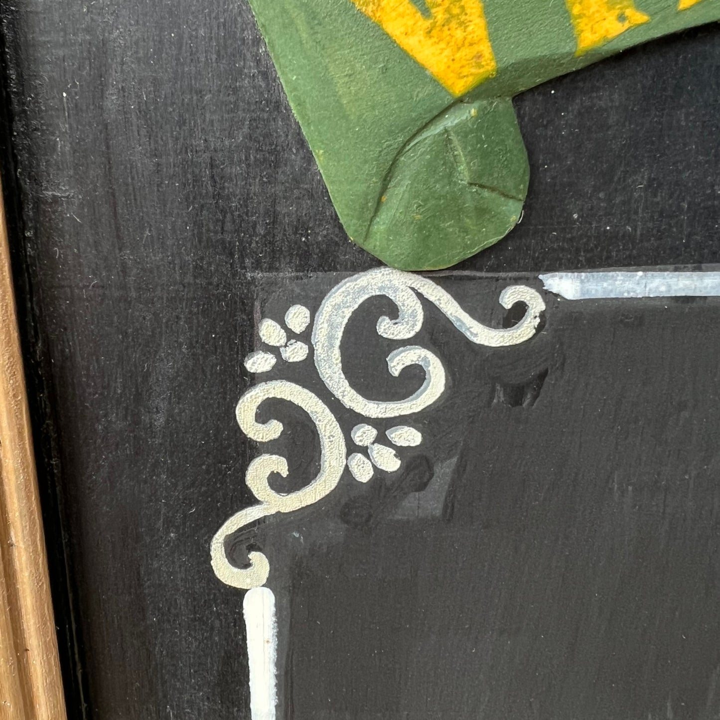 French wooden bar blackboard sign detail image sold by All Things French Store