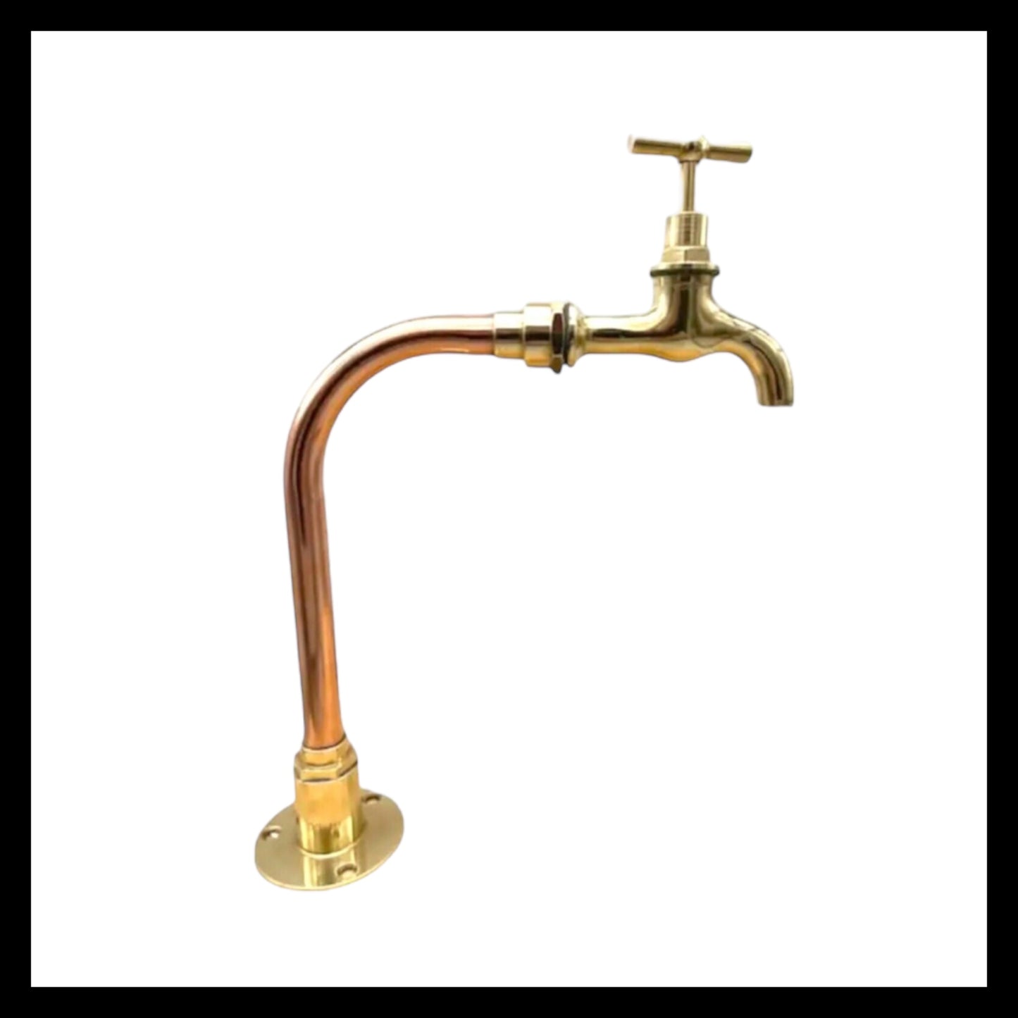 Antique Style Copper Kitchen Tap Brass BIB Style Tap ideal for Belfast Sink (T22)