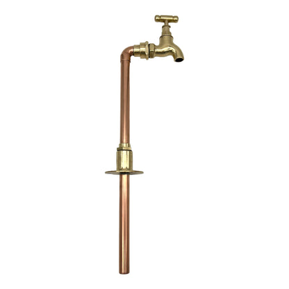 Made to measure small brass tap with copper pipework