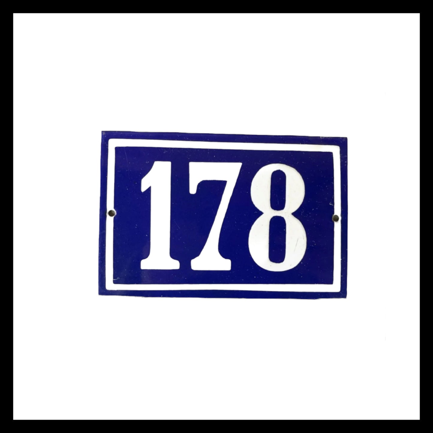 image French vintage enamel house number 178 sold by All Things French Store