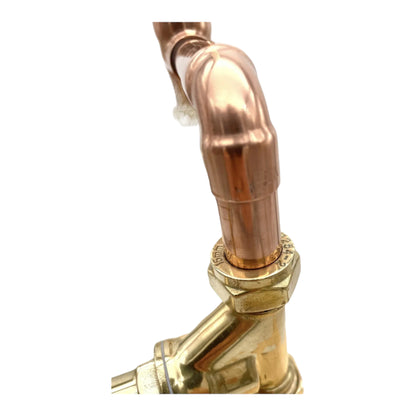 Copper and brass mixer tap set sold by All Things French Store