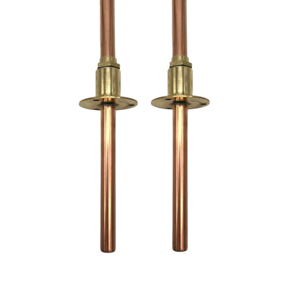 Copper and brass mixer tap set sold by All Things French Store