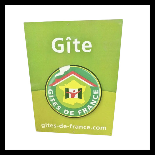 Gites de France Advertising Sign, French Gite Accommodation Plaque (160)