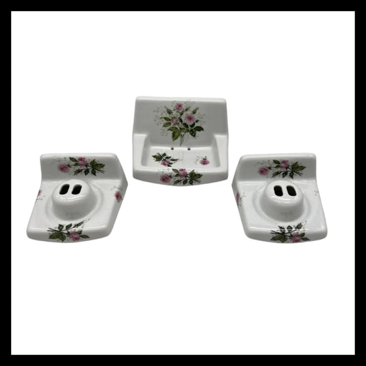 image French Paris porcelain bathroom accessory set sold by All Things French Store