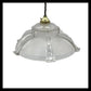 Vintage French Ceiling Pendant Light Shade, Art deco Lampshade with New Twisted Wiring (415)
