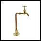Vintage Style Copper and Brass Handmade Pillar Tap, ideal for a Belfast sink (T20)