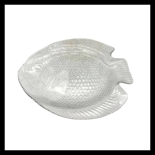 image French glass fish platters sold by All Things French Store
