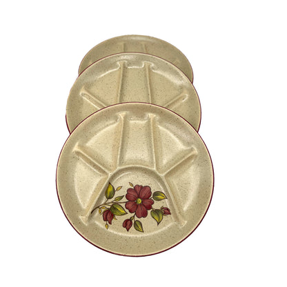 image 3 French glazed stoneware fondue sectioned plate set sold by All Things French Store