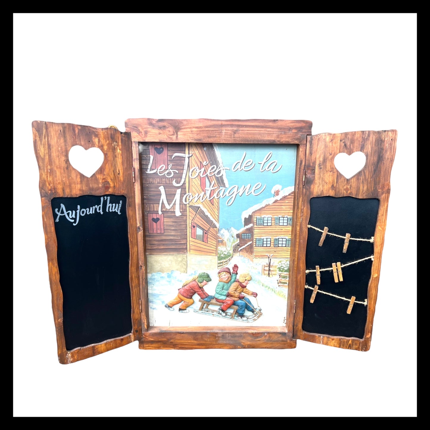 French Country Corner winter picture with blackboard sold by All Things French Store