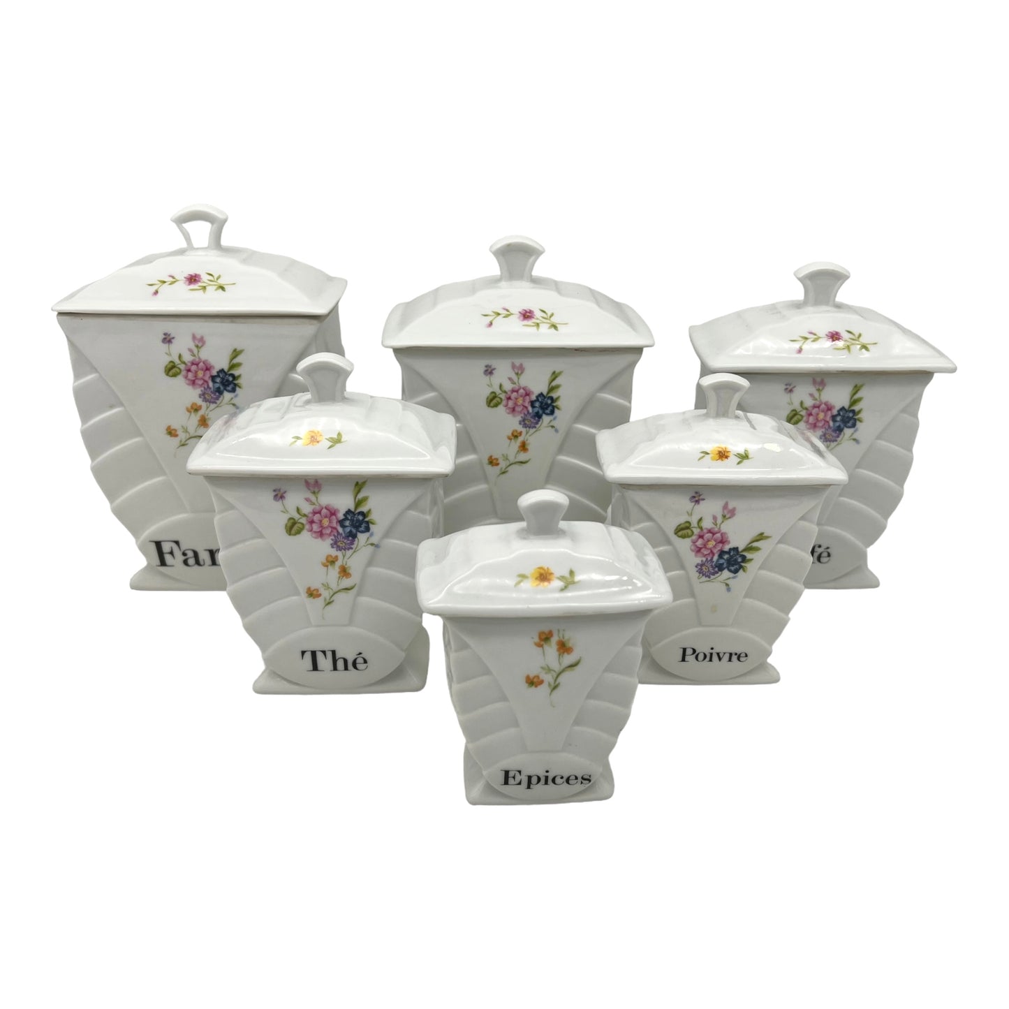 image 2 French vintage porcelain canisters sold by All Things French Store