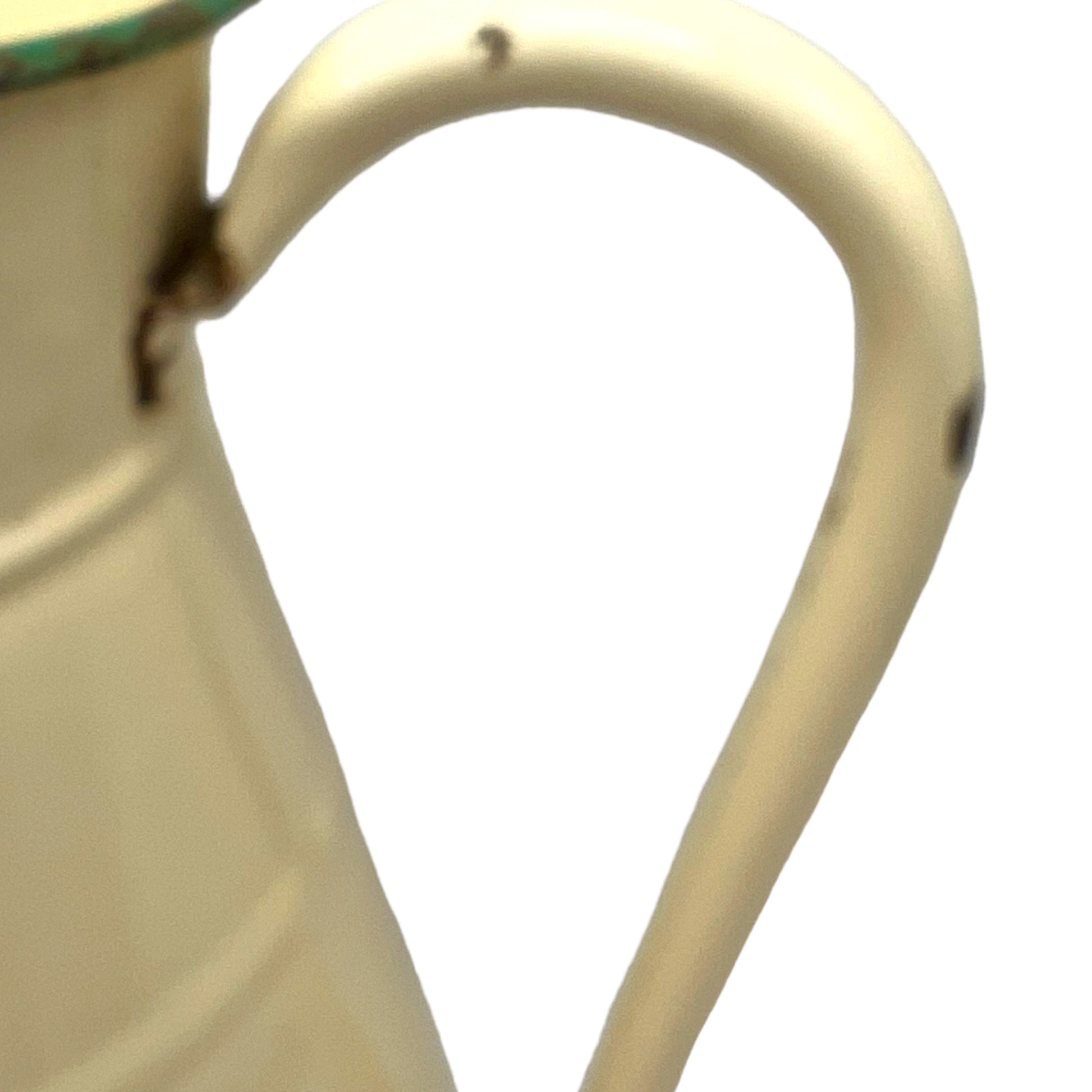 French vintage enamel pitcher jug handle view sold by All Things French Store