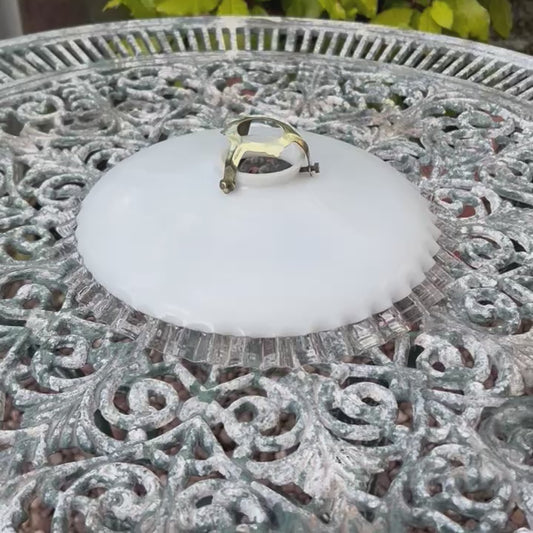 video of a French vintage glass lampshade